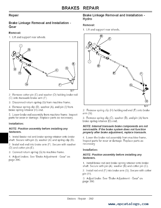 Parts manual for john deere l110